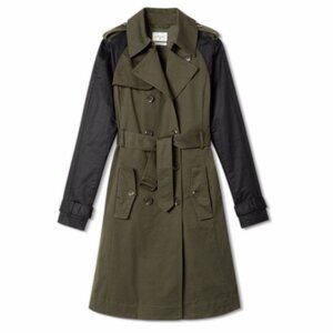 Altuzarra for Target Olive Green Black Trench Coat M NWOT